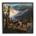 Stupell Industries Yellowstone Equestrian Landscape Animals & Insects Painting Black Framed Art Print Wall Art