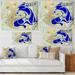 DESIGN ART Designart Liquid Art In Blue And Green Modern Canvas Wall Art Print 32 in. wide x 16 in. high