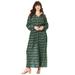 Plus Size Women's Boho Crinkle Maxi Dress by Roaman's in Cool Lattice Medallion (Size 30/32)