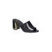 Women's Spain Heeled Mule by Halston in Black Croc (Size 8 M)