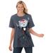 Plus Size Women's Disney Jack Skellington Christmas by Disney in Heather Charcoal Jack Skellington Santa (Size 3X)