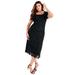 Plus Size Women's Square-Neck Lace Jessica Dress by June+Vie in Black (Size 26/28)
