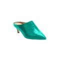 Extra Wide Width Women's The Camden Mule by Comfortview in Teal Croco (Size 7 1/2 WW)