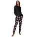 Plus Size Women's 2-Piece Knit Jogger Sleep Set by ellos in Black Floral (Size 22/24)