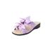 Wide Width Women's The Paula Sandal by Comfortview in Purple (Size 7 1/2 W)