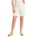 Plus Size Women's June Fit Denim Shorts by June+Vie in Ivory (Size 10 W)