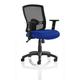 Portland PORTLANDBL Task Operator Chair Back Air Mesh Seat with Arms - Black/Blue