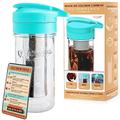 Masontops Cold Brew Makers Kit - Iced Coffee Cold Brew Coffee Maker Tea Maker - Easy Mason Jar Pour Spout & Sip Cap Coffee Accessories Coffee Cold Brew Maker 24 oz Iced Coffee Maker Cold Brew Machine