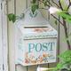 All Chic Vintage Mailbox Post Box White Mailbox Wall Mount Post Boxes For Outside Mailbox Mail Boxes/Wall Mount Outside Antique Style Home Decor Metal Mailbox Flower Bird