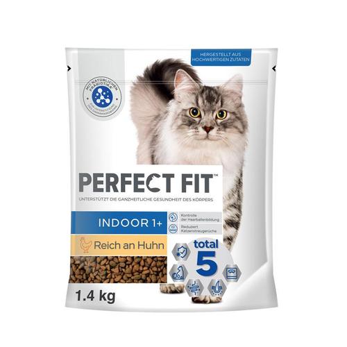 5x 1,4kg Perfect Fit Indoor 1+ Reich an Huhn Katzenfutter trocken