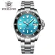 STEELDIVE-Montre de Plongée SD1953 pour Homme Cadran Turquoise Lunette Céramique Acier NH35