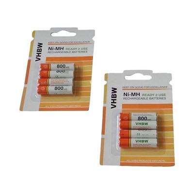 8x aaa Micro Akku kompatibel mit Siemens Gigaset S850A, S850, S850HX schnurlos Festnetz Telefon Image