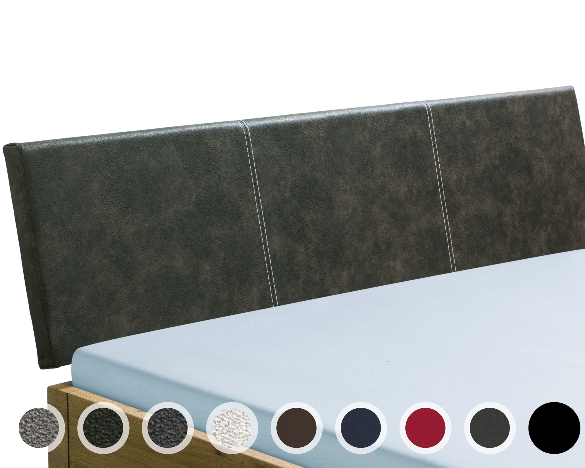 Hasena Top-Line Kopfteil Arora 90 cm / PK3 Fusio 751 anthrazit Image