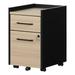 Pemberly Row 2-Drawer Mobile File Cabinet-Soft Elm and Matte Black