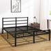 Full Bed Frame with Headboard, 14 Inch Platform Bed Frame, Metal Full Size Bed Frame with Storage , Heavy Duty Steel Slat