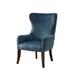 Modern Button Tufted Wingback Accent Chair with Nailhead Trim, Tall Back Vanity Chair for Living Room Bedroom Apartment, Blue