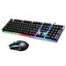 Prettyui Backlit Keyboard Chasing Light Leopard G21 Wired Usb Luminous Mechanical Feel