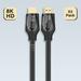8K HDMI Cable High Speed DisplayPort 2.1 High Resolution Video Support 48Gbps-3 Pack
