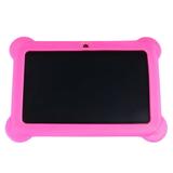 Kids Safe 7 Quad-Core Tablet 512M+8GB WIFI Dual Cameras Kid-Proof Case with US Plug (Pink)
