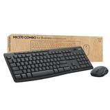 Logitech MK370 Combo for Business Wireless Keyboard and Silent Mouse - USB Plunger/Membrane Bluetooth Keyboard - 112 Key - English (US) - Graphite - USB Wireless Bluetooth Mouse - Rugged - Graphite...