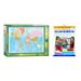 Bundle of 2 |EuroGraphics Modern Map of The World Puzzle (1000-Piece) + Smart Puzzle Glue Sheets