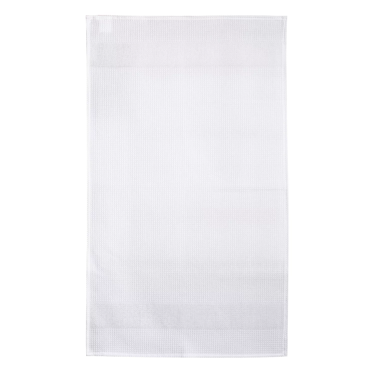 Torchon "nid d'abeille", blanc