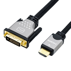 ROLINE Monitorkabel DVI (24+1) - HDMI, ST/ST, schwarz / silber, 3 m Image