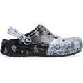 Crocs Black / White Kids' Baya Lined Printed Clog Shoes