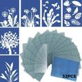 Sun Print Paper Kit 32 Sheets Sun Art Papers High Sensitive Cyanotype Papers with Directions Nature Sun/Solar Activated Sun Printing Art Papers for Arts Crafts DIY Project