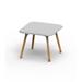 Vondom Pal Outdoor Side Table Wood/Plastic in Gray/Brown | 28.25 H x 35.5 W x 35.5 D in | Wayfair 51028F-Steel