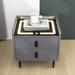 Ivy Bronx Dulinsky Nightstand Wood/Metal in Gray | 19 H x 19 W x 15 D in | Wayfair 12ABE0D5FA4A44DB93F3C97D09A5A608