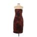 Black Halo Cocktail Dress - Sheath: Brown Animal Print Dresses - Women's Size 12 - Print Wash