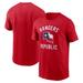 Men's Nike Red Texas Rangers Lone Star Flag Hometown T-Shirt
