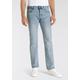 Straight-Jeans LEVI'S "501 ORIGINAL" Gr. 38, Länge 32, blau (crystal clear stretch) Herren Jeans Straight Fit mit Markenlabel Bestseller