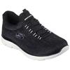 Slip-On Sneaker SKECHERS "SUMMITS-FUN FLARE", Damen, Gr. 41, schwarz-weiß (schwarz, weiß), Textil, Synthetik, meliert, sportlich, Schuhe, Trainingsschuh in veganer Verarbeitung
