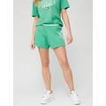 Tommy Jeans Relaxed College Sweat Shorts - Green, Green, Size S, Women