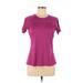 Nike Active T-Shirt: Pink Solid Activewear - Women's Size Medium