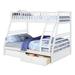 Harriet Bee Millry Twin Over Full Bunk Bed w/ 2 Drawers Wood in White | 65 H x 78.75 W x 42.5 D in | Wayfair 75D5DF5E5B014CF4A378D29B7A1EC74E