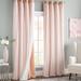 Lark Manor™ Fortuna Brockham Solid Tulle Overlay Room Darkening Grommet Curtain Panels Polyester in Pink | 96 H x 52 W in | Wayfair