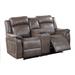 Wildon Home® Oya 73 Inch Power Reclining Loveseat Chair, Pull Tab Mechanism Faux Leather in Brown | 41 H x 73 W x 38 D in | Wayfair