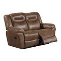 Latitude Run® Betty 65 Inch Reclining Loveseat Chair, Pull Tab Mechanism, Leather | 41 H x 65 W x 39 D in | Wayfair