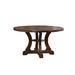 Darby Home Co Neci 54 Inch Round Dining Table, White Pedestal, Distressed & White Wood in Brown | 30 H x 54 W x 54 D in | Wayfair
