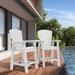 Rosecliff Heights HDPE Outdoor Adirondack Chair Set Plastic/Resin in White | 51.9 H x 27.5 W x 30.7 D in | Wayfair 75CCEBC9C7C64811BE51933EF68121F4