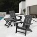 Rosecliff Heights 3 Piece Patio Chairs w/ Table in Black | 35 H x 29 W x 32 D in | Wayfair FEF1D664680049D8AF03D92922708462