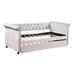 Daybed with Trundle Upholstered Tufted Sofa Bed, with Beautiful Round Armset Design, TWIN SIZE