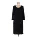 Max Jeans Casual Dress - Sheath: Black Solid Dresses - Women's Size Medium