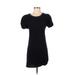 Generation Love Casual Dress - Mini Crew Neck Short sleeves: Black Solid Dresses - Women's Size Small