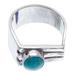 Charming Harp,'Modern Taxco 950 Silver Cocktail Ring with Turquoise Stone'