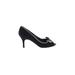 Bettye Muller Heels: Pumps Stilleto Feminine Black Print Shoes - Women's Size 37 - Closed Toe