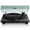 Lenco L-30 Black | 33 & 45 RPM Semi-Automatic Belt Drive USB Turntable for Vinyl with Integrated Stereo Pre-Amplifier and Moving Magnetic Cartridge (MMC) - Black Ash Record Player